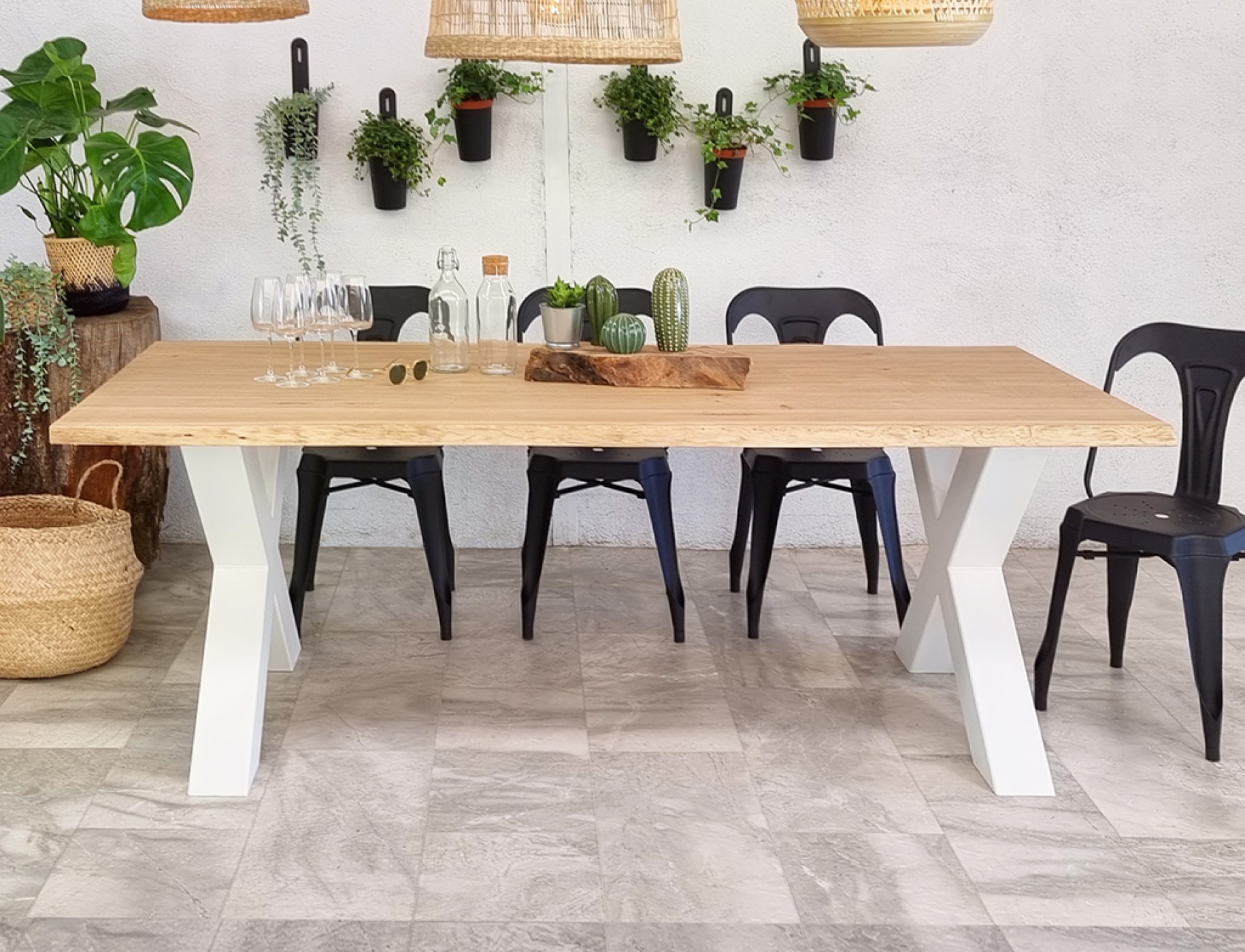 Table X100 industrielle Hephy pieds blanc-min Table X100 industrielle Hephy pieds blanc
