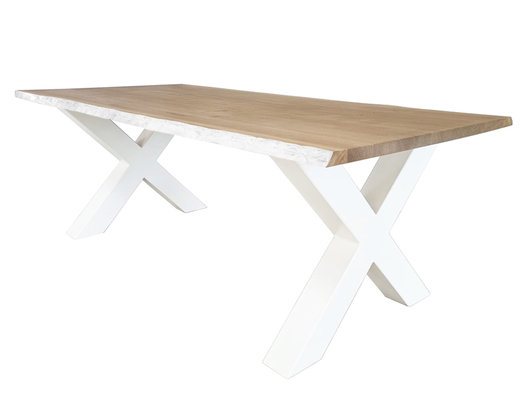 Table X100 industrielle Hephy pieds blanc chant coton coton-min Table X100 industrielle Hephy pieds blanc chant coton